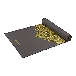 Gaiam 5mm yoga mats are affordable and a great fun mat for first timers.
