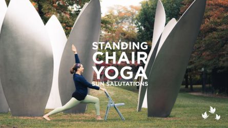 How to Practice a Standing Chair Yoga Sun Salutation Sequence