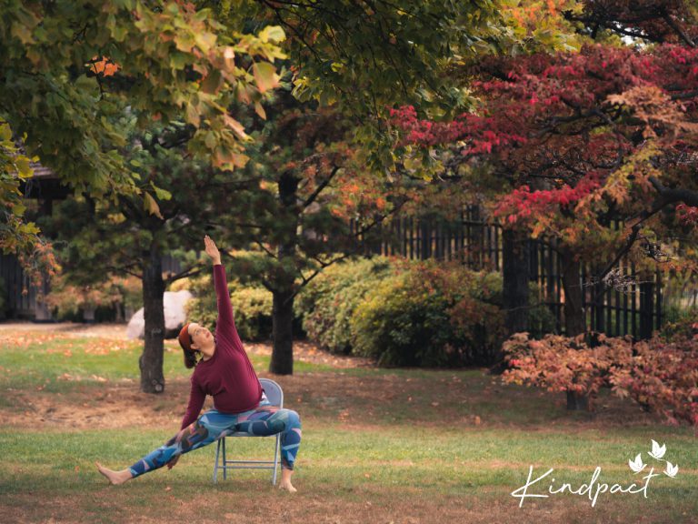 Chair Yoga Triangle Pose